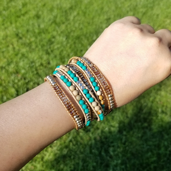 Handmade NEW Katie Soleil 3 Wrap Bracelet Hairband - Picture 2 of 4